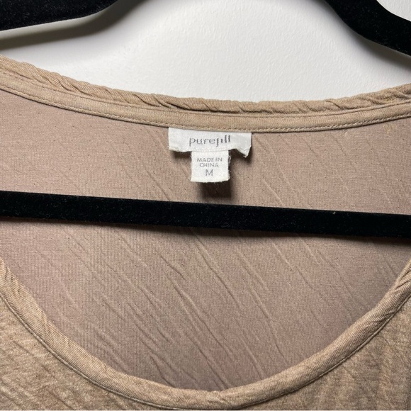 J. Jill Pure Jill women’s Beige Crinkle texture long sleeve Tunic in size M - Picture 2 of 6